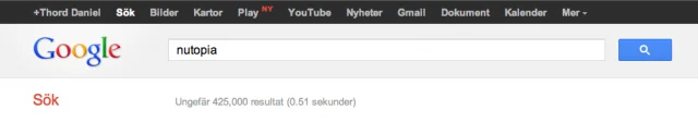 Google Play i toppmenyn