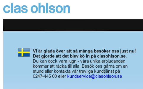Köa på clasohlson.se